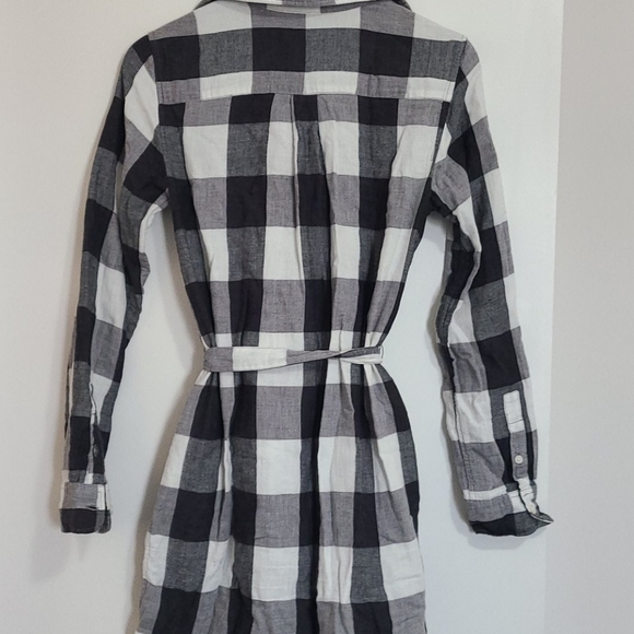 Cute flannel tunic dress, black and white - Picture 6 of 6